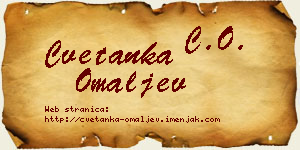 Cvetanka Omaljev vizit kartica